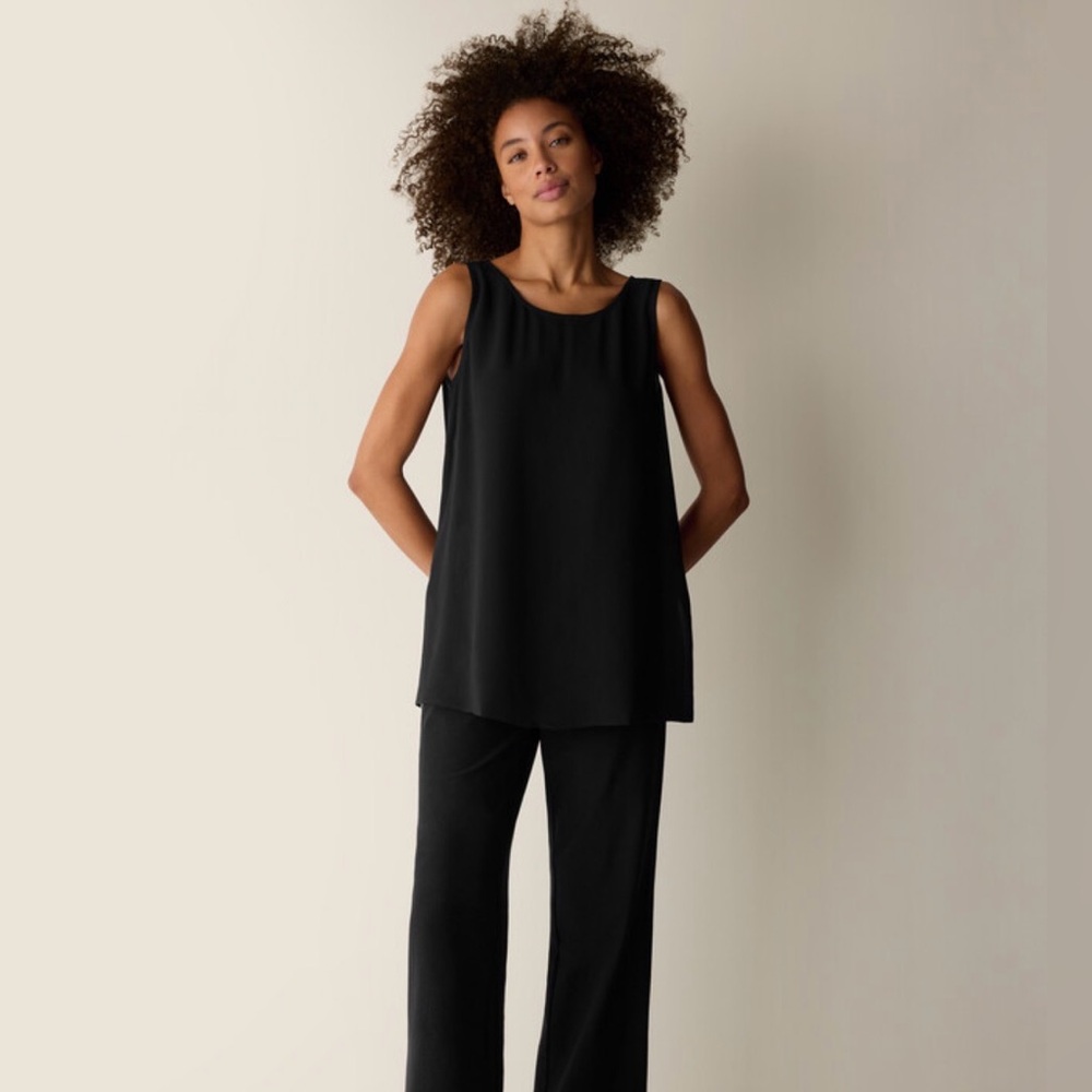 Eileen Fisher Women’s 100% Silk, Black, Size XL